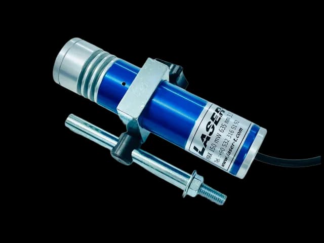 TM150L35 çizgi lazer modülü, ışın kapalıyken çapraz açıdan görünüm